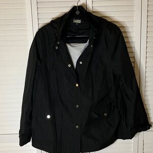 Giacca Midnight Black Hooded Utility Jacket size 1X great‎ condition